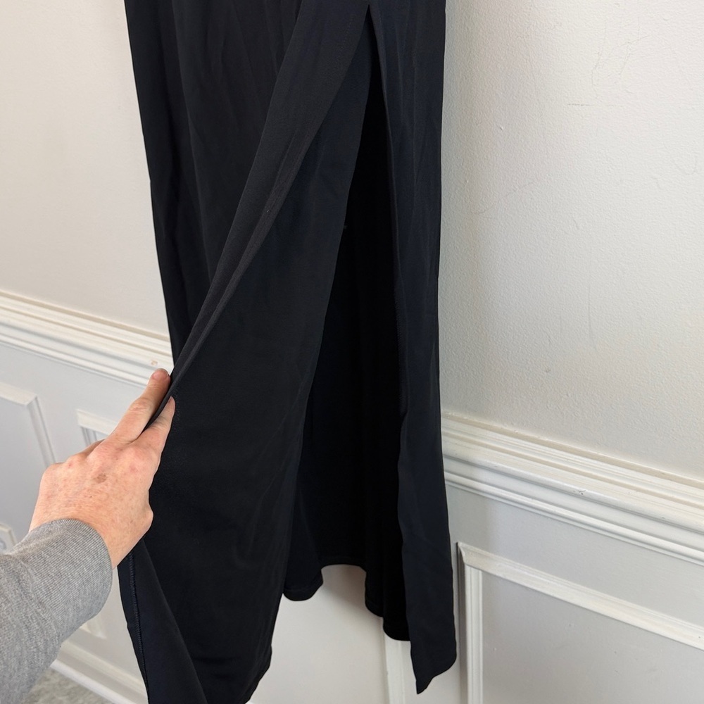 SHAN Strapless Black Maxi Dress High Slit NWT Size 4 - Picture 2 of 10